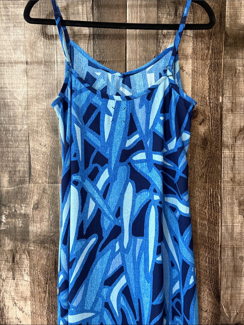 NWOT NIC+ ZOE Sunset Jungle Blue Botanical Print Spaghetti Strap Dress-XS - Picture 2 of 15